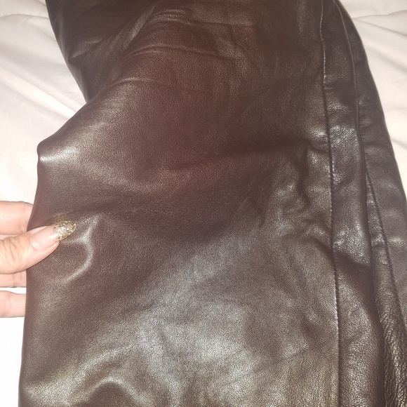 Saks Fifth Avenue Dresses & Skirts - Brown Leather skirt Saks Fifth Ave- Made in India Saks Fifth Avenue Dresses & Skirts - Brown Leather skirt Saks Fifth Ave- Made in India